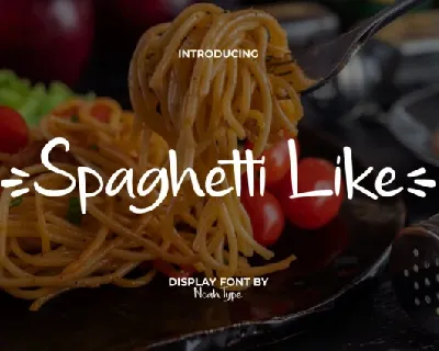 Spaghetti Like Brush font