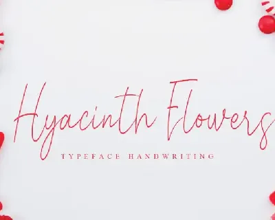 Hyacinth Flowers Handwritten font