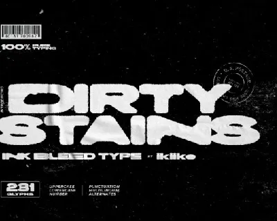 Dirty Stains font