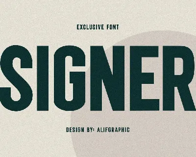 Signer font