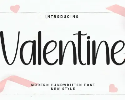 Valentine Display font