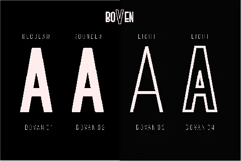Boven Typeface font