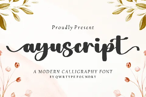 Ayuscript font