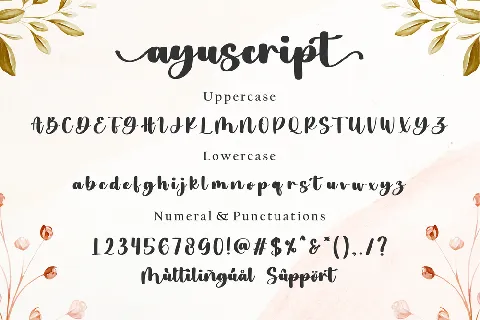 Ayuscript font