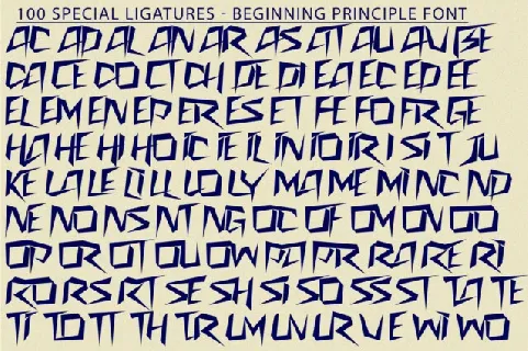 Beginning Principle font