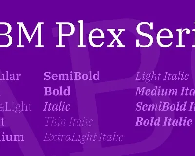 IBM Plex Serif Family font