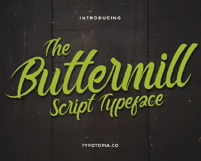 Buttermill font