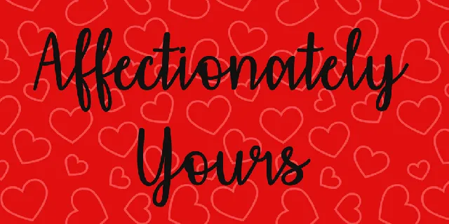 Affectionately Yours font