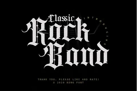 Classic Rock Band Blackletter font