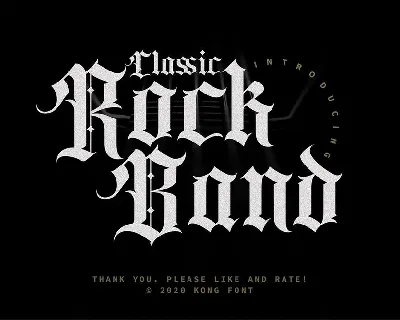 Classic Rock Band Blackletter font