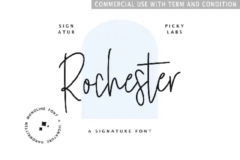 Rochester Signature font