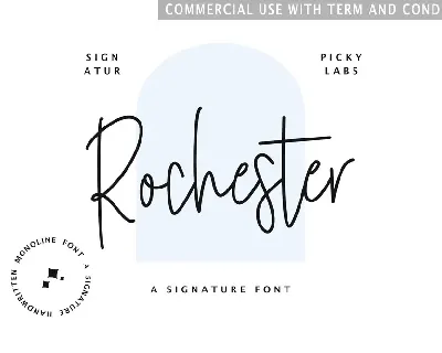 Rochester Signature font