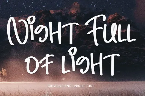 Night Full Of Light font