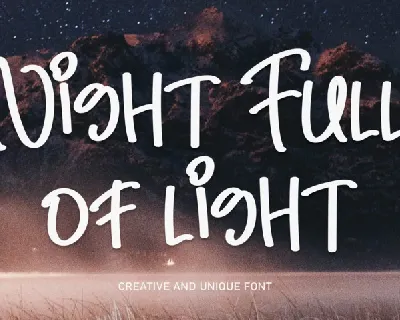 Night Full Of Light font