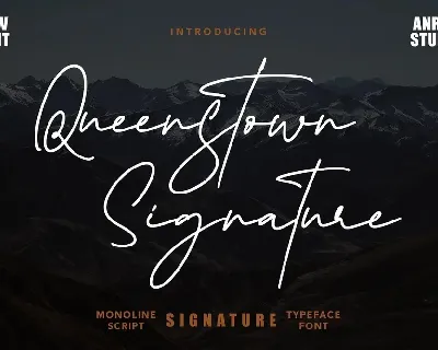 Queenstown Signature Script font