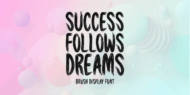 Success Follows Dreams font