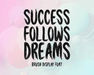 Success Follows Dreams font