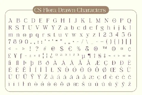 CS Flora Drawn font