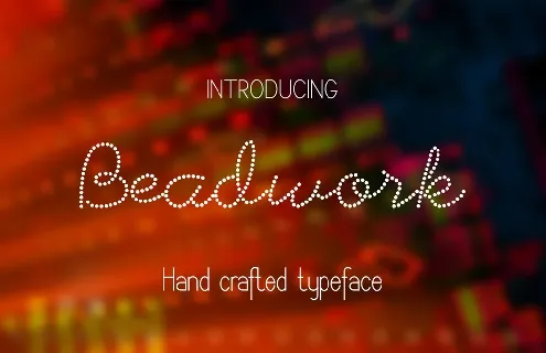 Beadwork font