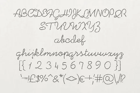 Beadwork font
