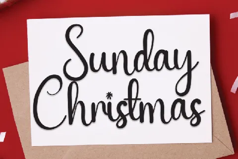 Sunday Christmas Script font
