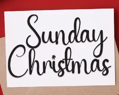 Sunday Christmas Script font