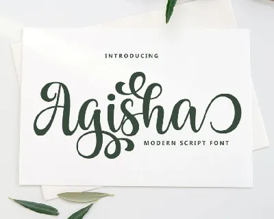 Agisha Script font