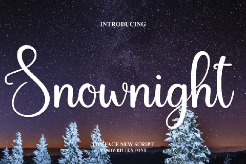 Snownight Script font