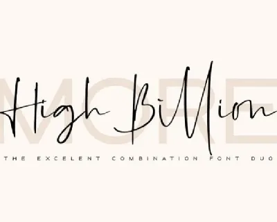 High Billion Handwritten font