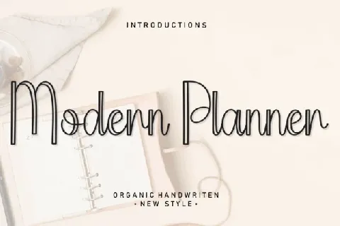 Modern Planner Script font