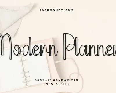 Modern Planner Script font