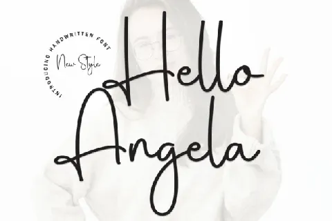 Hello Angela Script font