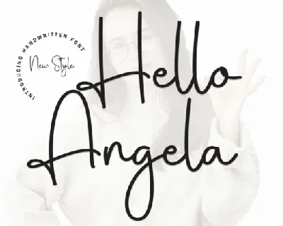 Hello Angela Script font