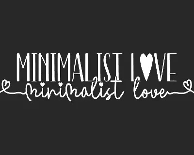 Minimalist Love Demo font