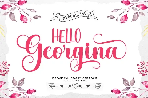 Hello Georgina Script font