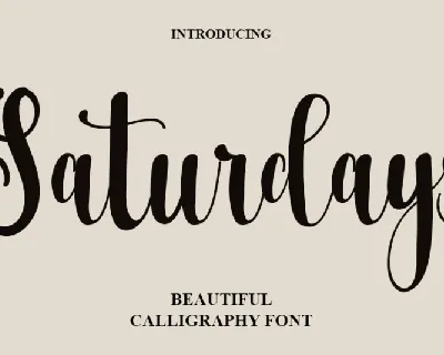 Saturdays font