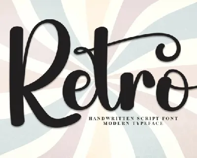 Retro Script font