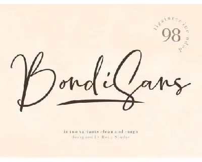 BondiSans Script font