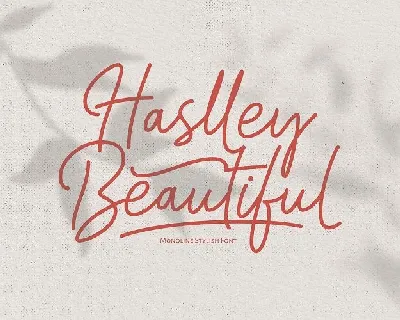 Haslley Beautiful Moniline font