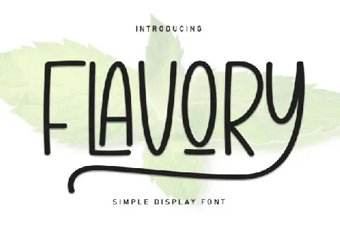 Flavory Display font