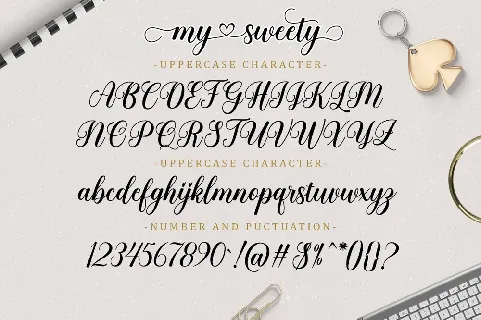 my sweety Script font