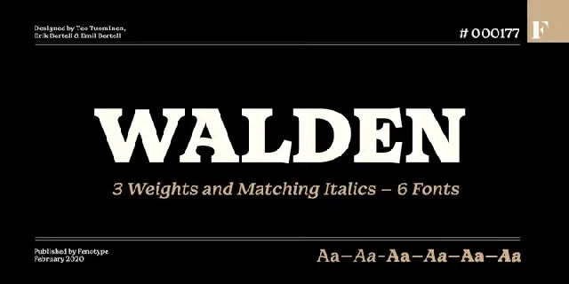 Walden Family font