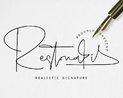 Restonasi â€“ Realistic Signature font
