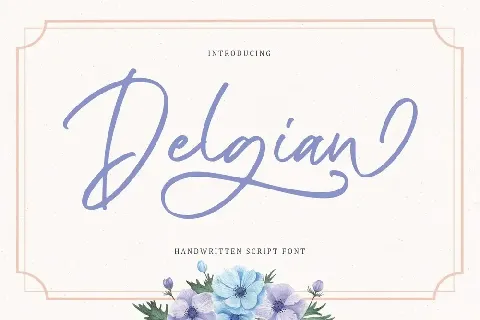 Delgian font