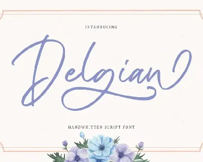 Delgian font