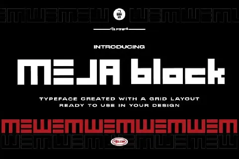 Meja Block Display font