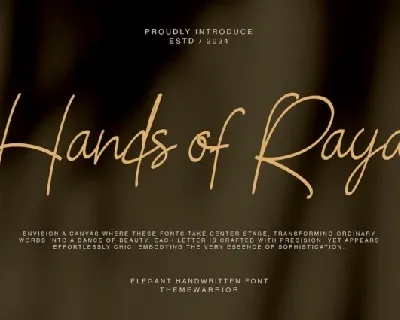 Hands of Raya font