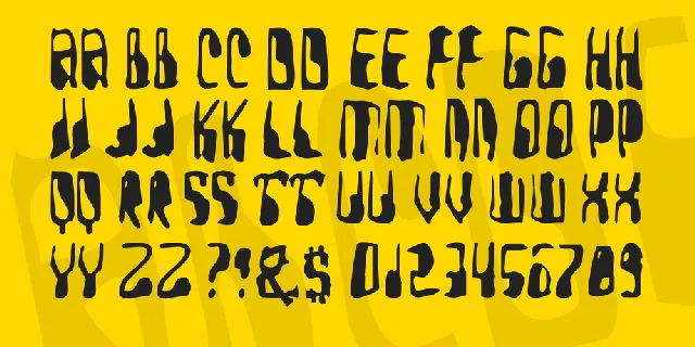 Yellow Pills font