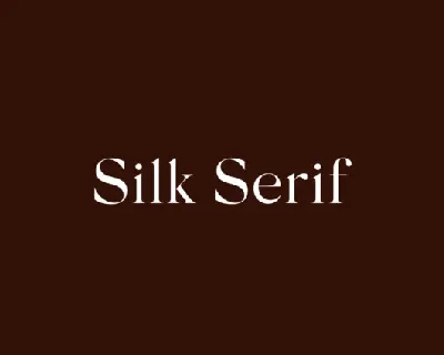 Silk Serif Family font