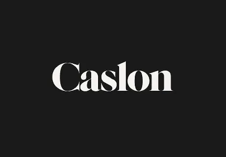 Caslon font